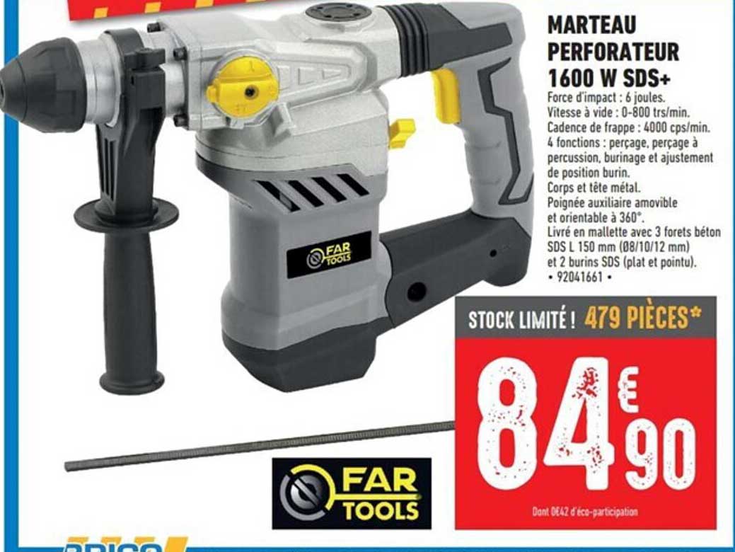 marteau perforateur 1600w sds+ far tools