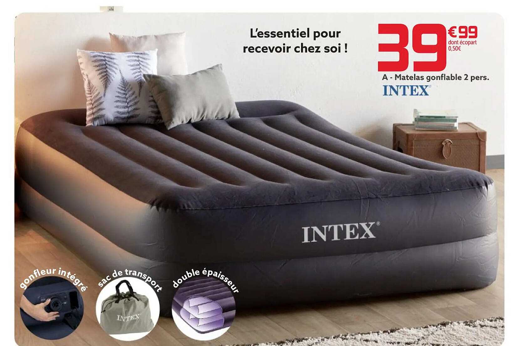 matelas gonflable 2 pers intex
