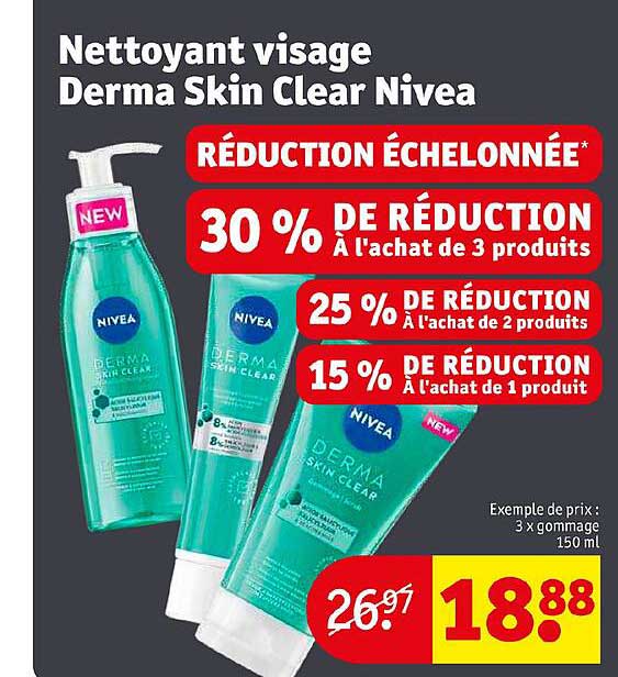 nettoyant visage derma skin clear nivea