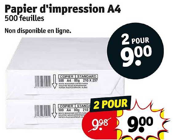 papier d'impression A4