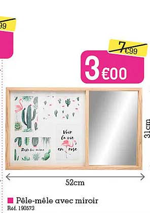 pêle-mêle avec miroir