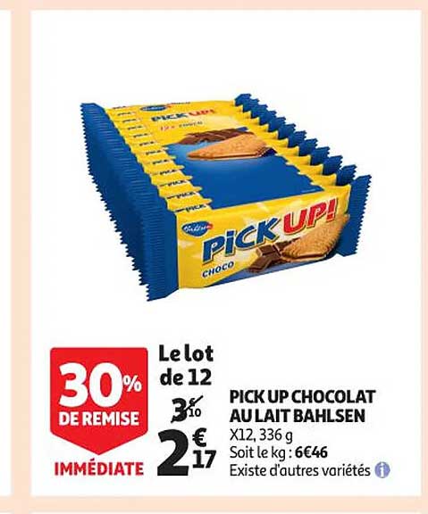 pick up chocolat au lait bahlsen