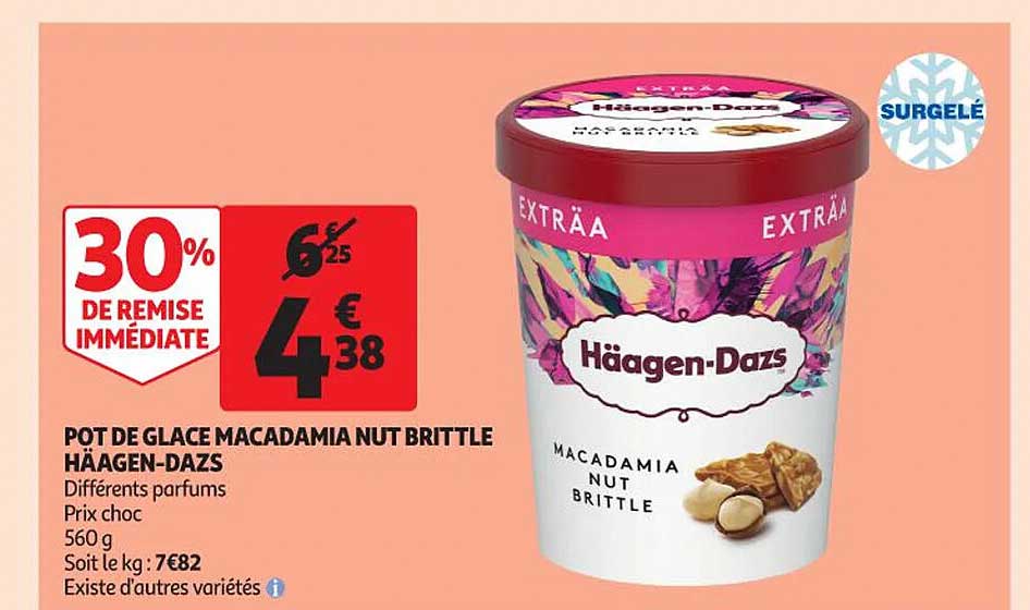 pot de glace macadamia nut brittle häagen-dazs