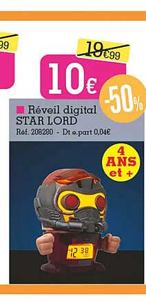 réveil digital star lord