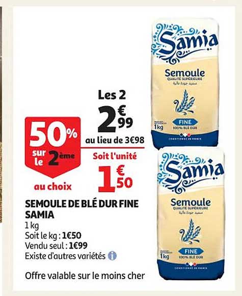 Semoule De Blé Dur Fine Samia