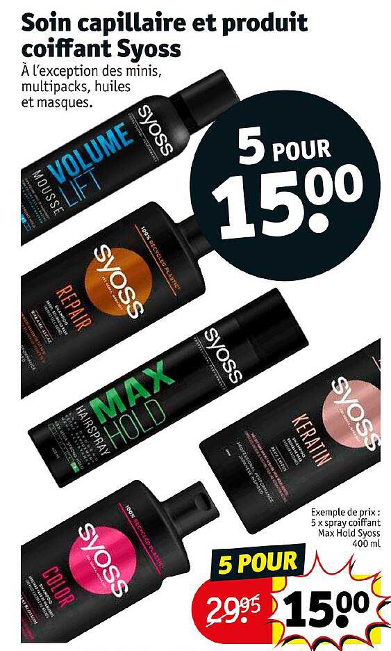 soin capillaire et produit coiffant syoss