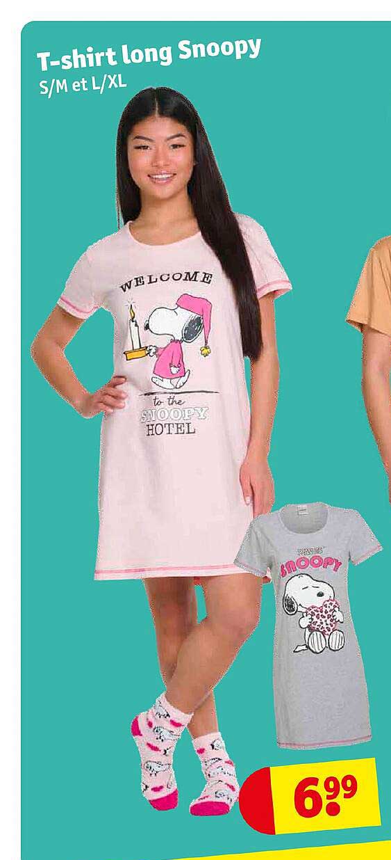 t-shirt long snoopy