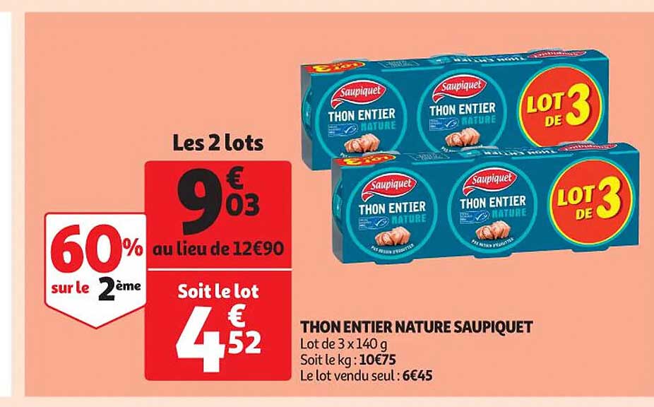 Thon Entier Nature Saupiquet