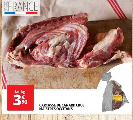 carcasse de canard crue maistres occitans