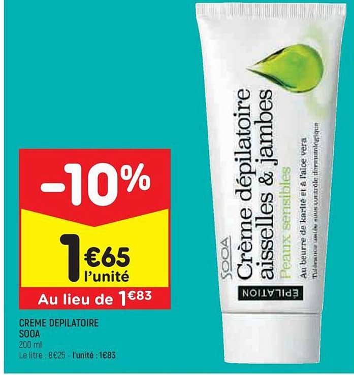 crème dépilatoire sooa