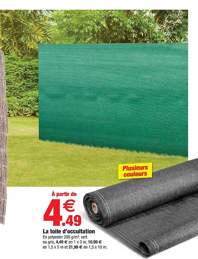 la toile d'occultation