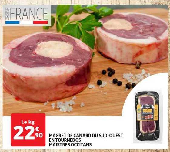 magret de canard du sud-ouest en tournedos maistres occitans