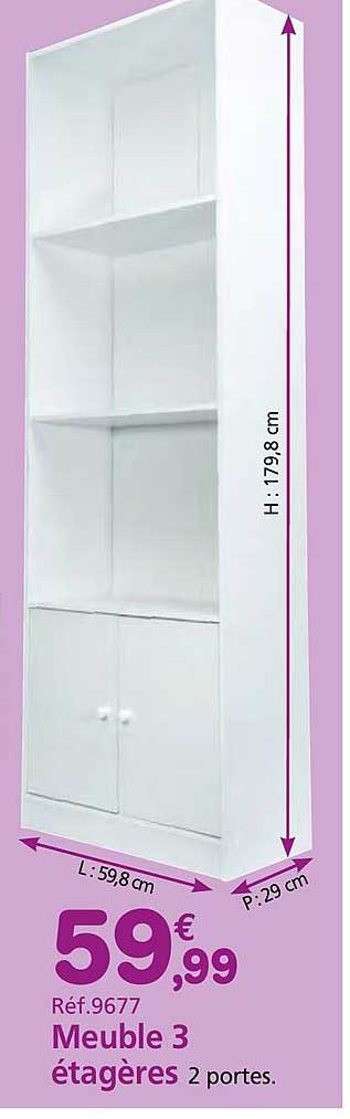 Meuble 3 étagères