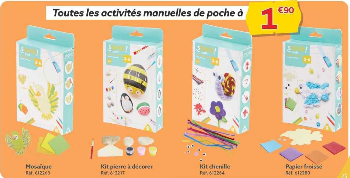 mosaïque, kit pierre à décorer, kit chenille, papier froissé