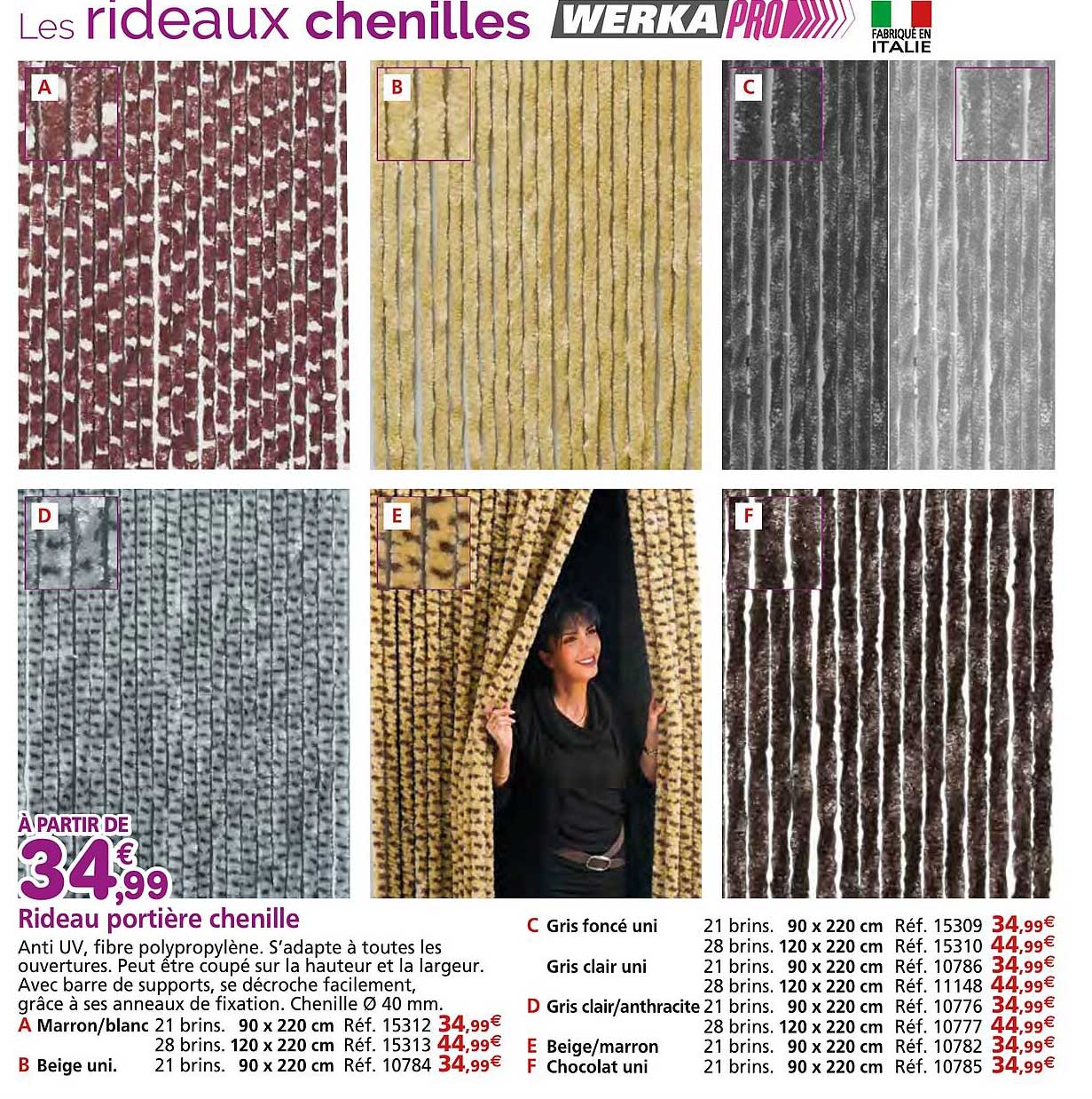 rideau portière chenille