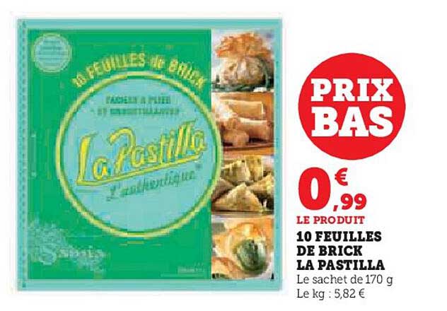 10 feuilles de brick la pastilla
