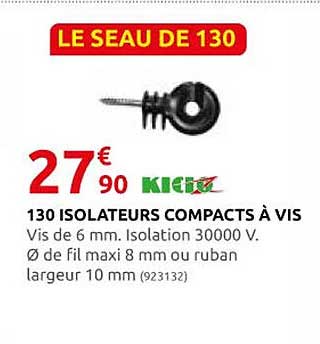 130 isolateurs compacts à vis kidoz