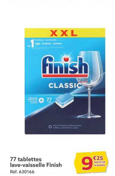 77 tablettes lave-vaisselle finish