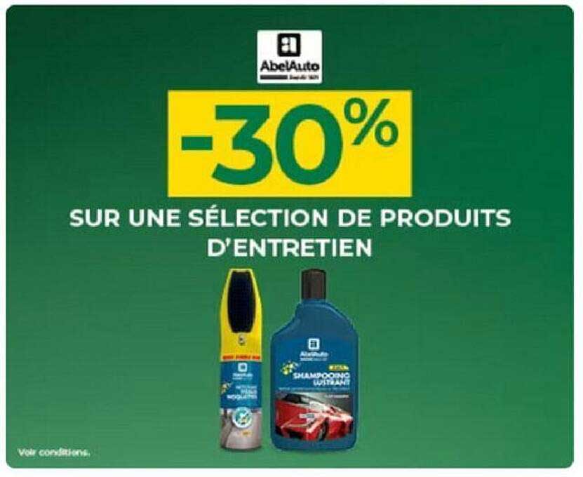 abelauto -30% sur une sélection de produits d'entretien