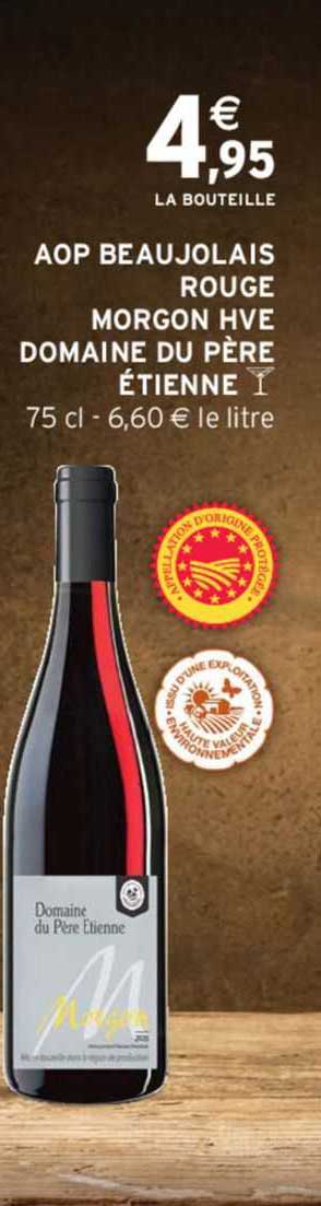 aop beaujolais rouge morgon hve domaine du père étienne