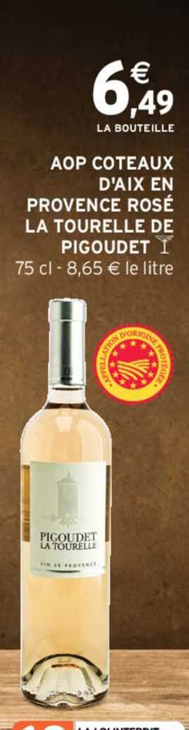 aop côteaux d'aix en provence rosé la tourelle de pigoudet