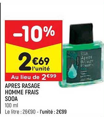 après rasage homme frais sooa
