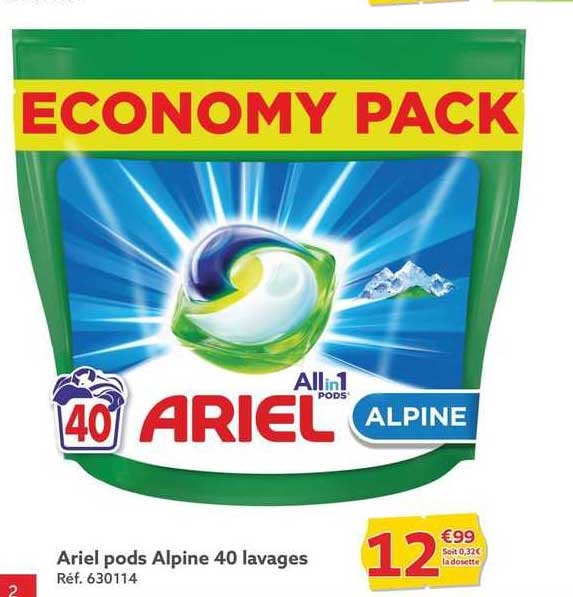 ariel pods alpine 40 lavages