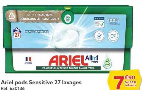ariel pods sensitive 27 lavages