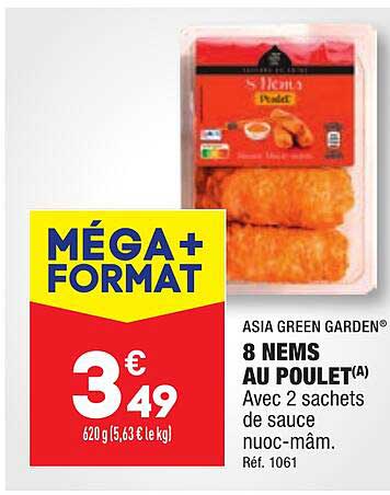 asia green garden 8 nems au poulet
