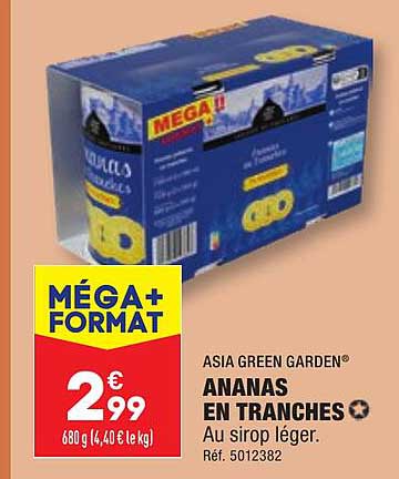 Asia Green Garden Ananas En Tranches