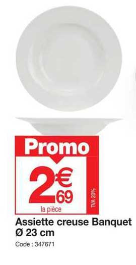 assiette creuse banquet ø 23 cm