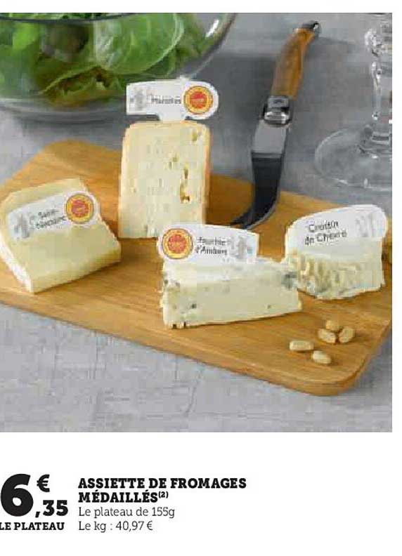assiette de fromages médaillés