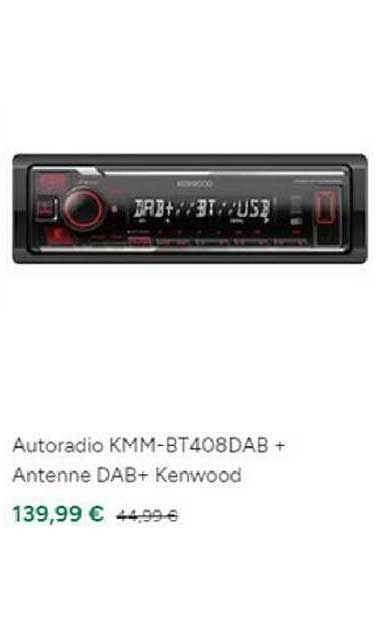 autoradio KMM-BT408DAB + antenne DAB+ kenwood