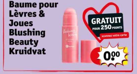 baume pour lèvres & joues blushing beauty kruidvat