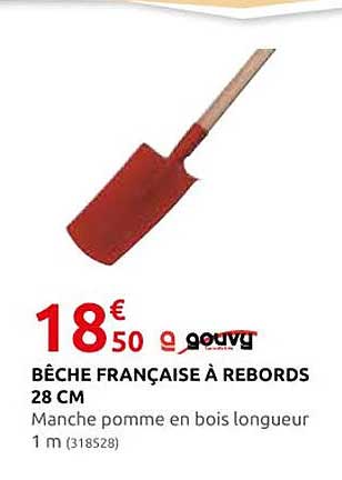 bêche française à rebords 28 cm