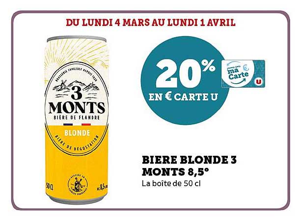 bière blonde 3 monts 8,5°