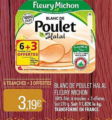 blanc de poulet halal fleury michon
