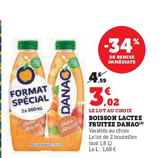 boisson lactée fruitée danao