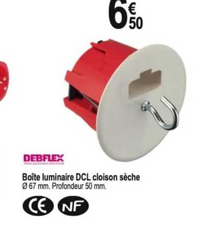 boîte luminaire dcl cloison sèche deblex