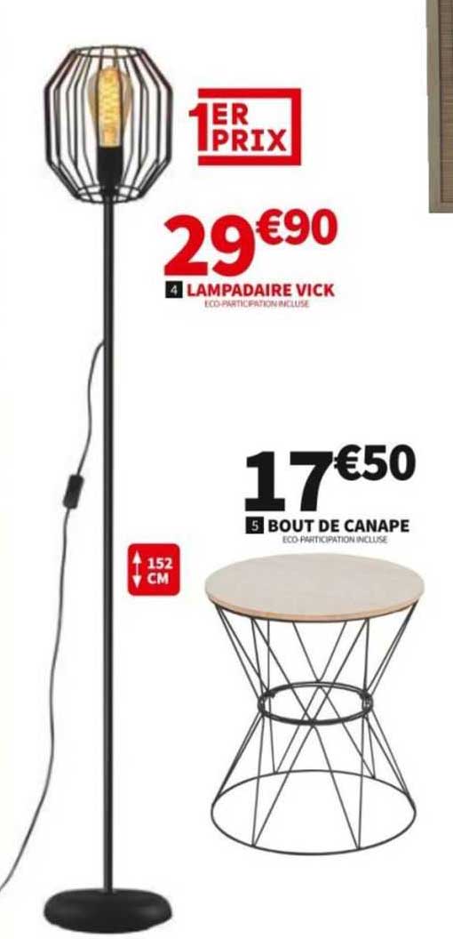 bout de canapé, lampadaire vick