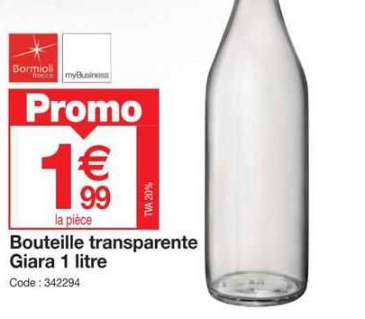 bouteille transparente giara 1 litre