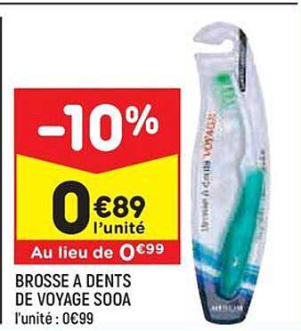 brosse à dents de voyage sooa