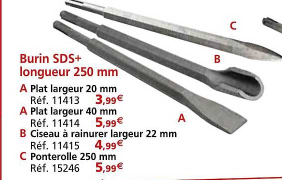 burin sds+ longueur 250 mm