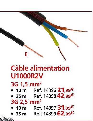câble alimentation u1000r2v