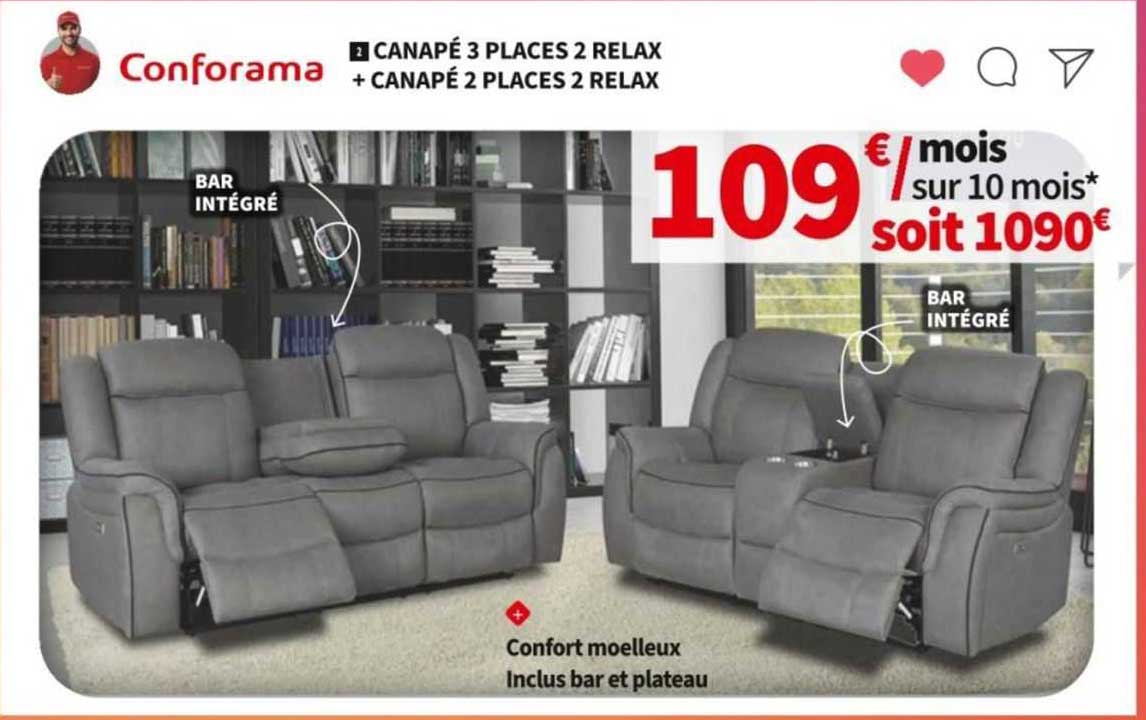 Canapé 3 Places 2 Relax + Canapé 2 Places 2 Relax