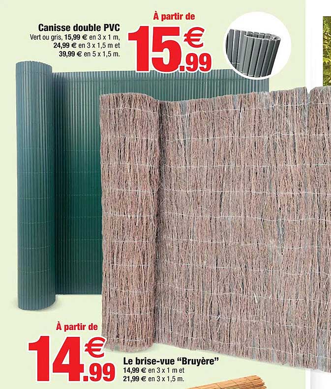 canisse double pvc, le brise-vue "bruyère"