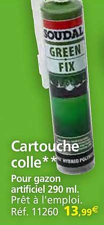 cartouche colle pour gazon artificiel 290 ml