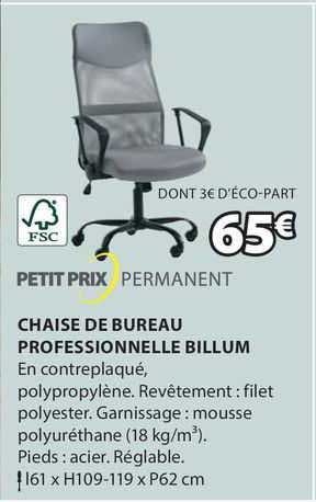 Chaise De Bureau Professionnelle Billum