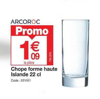 chope forme haute islande 22 cl