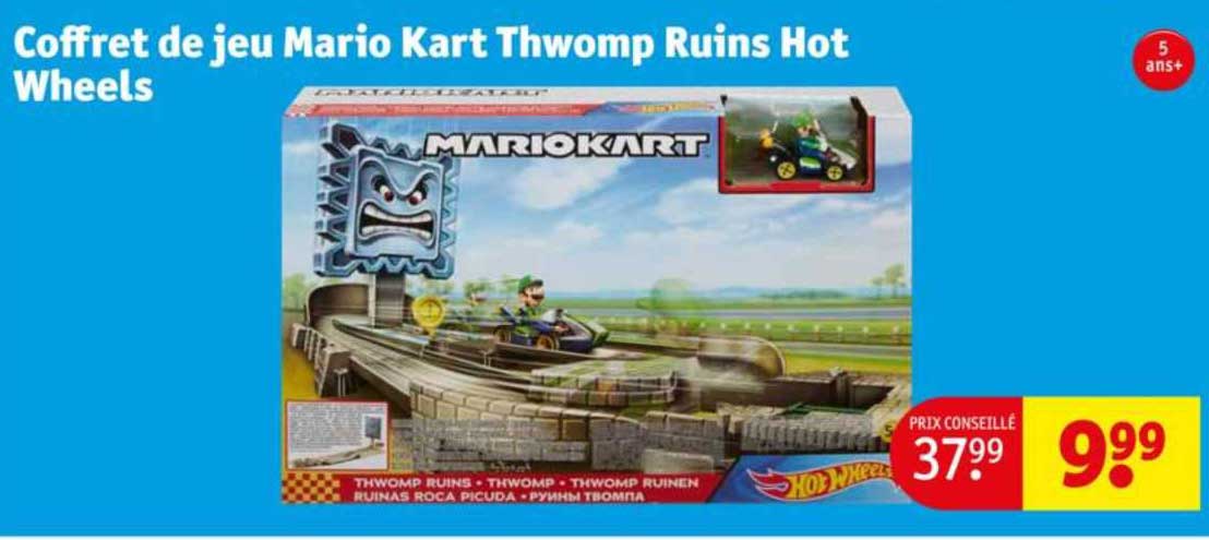 coffret  de jeu mario kart thwomp ruins hot wheels